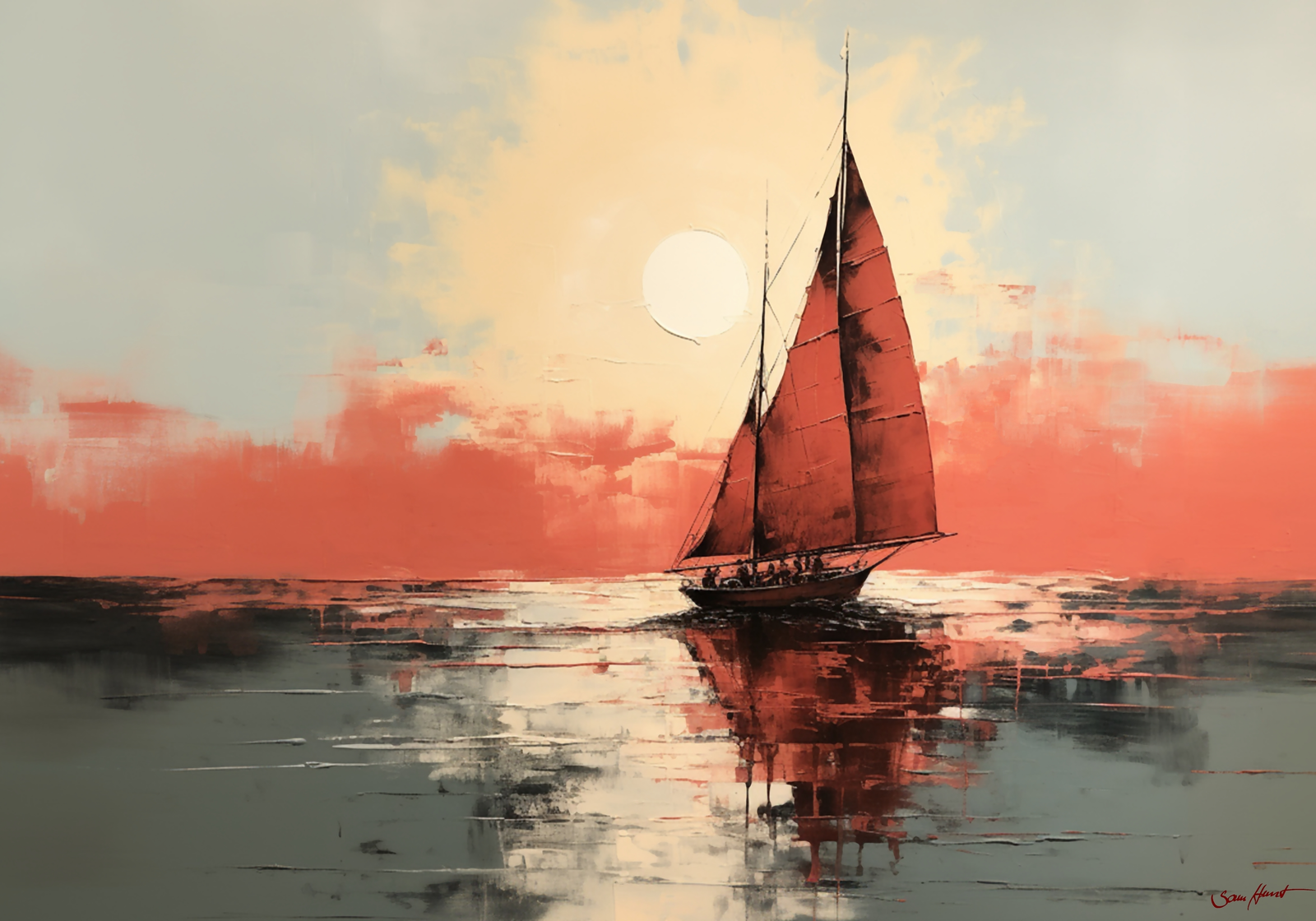 Purpur Sailboat #037