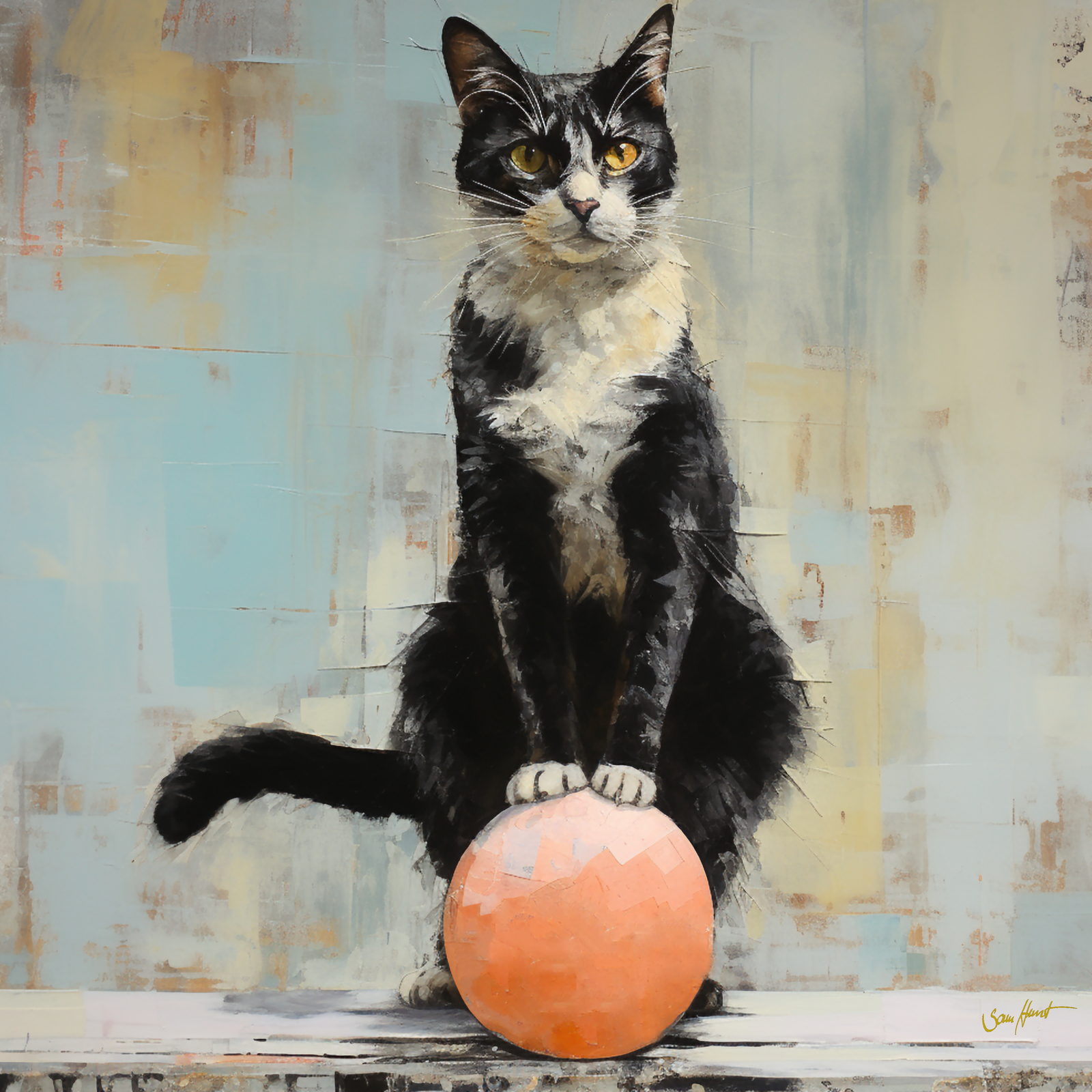 Portrait einer Katze namens Frida #056