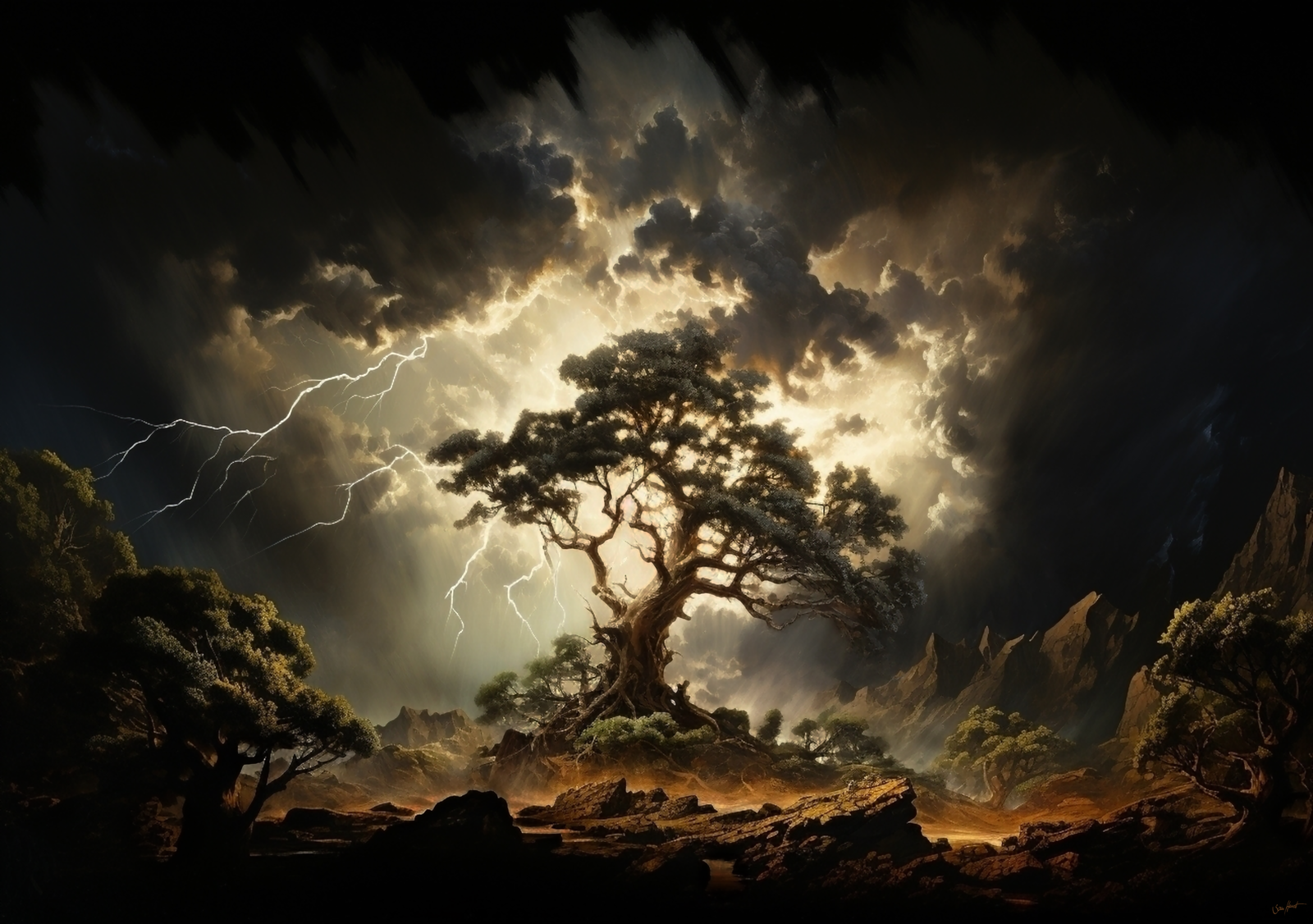 Tree In Thunderstorm #077