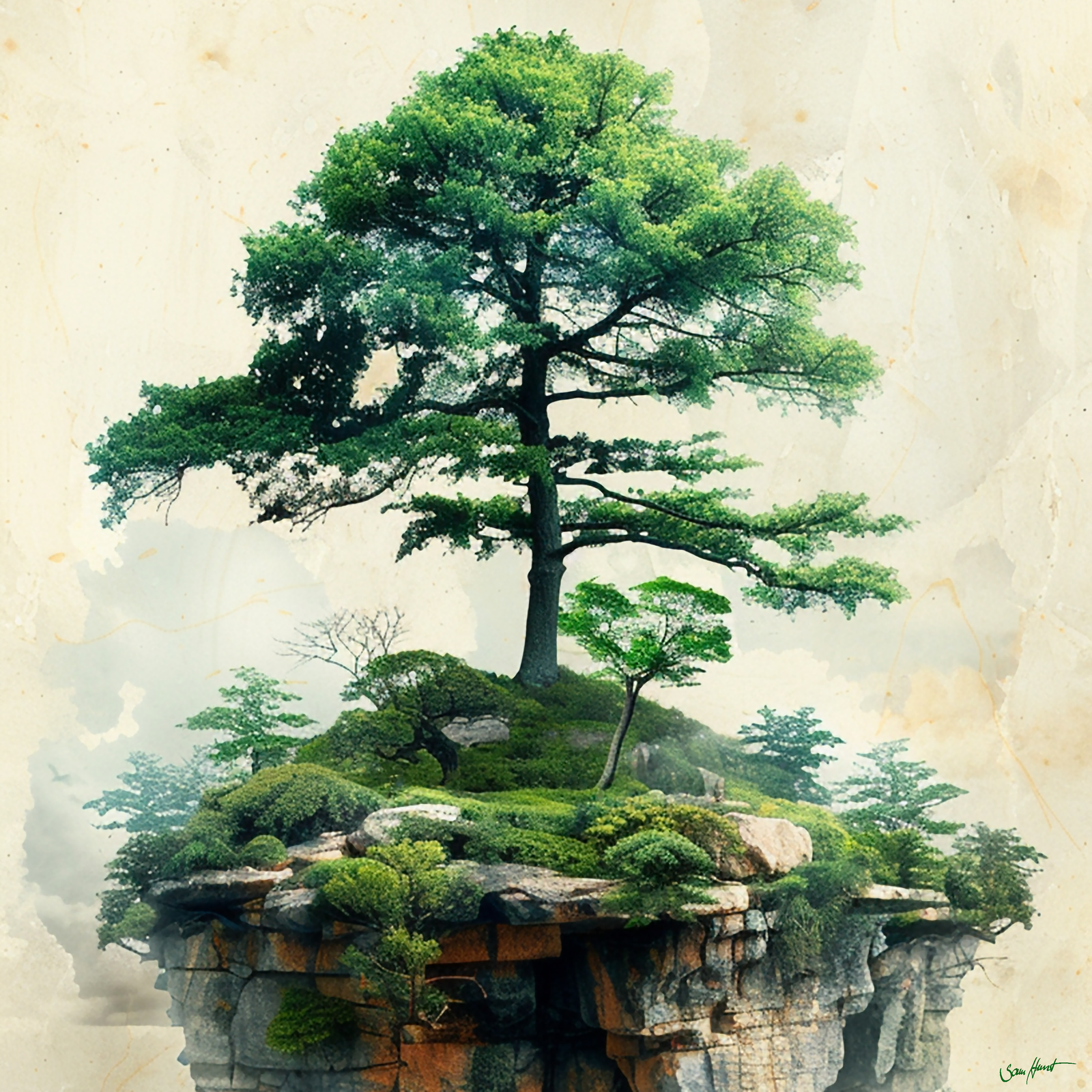 Kiefer auf Fels #171