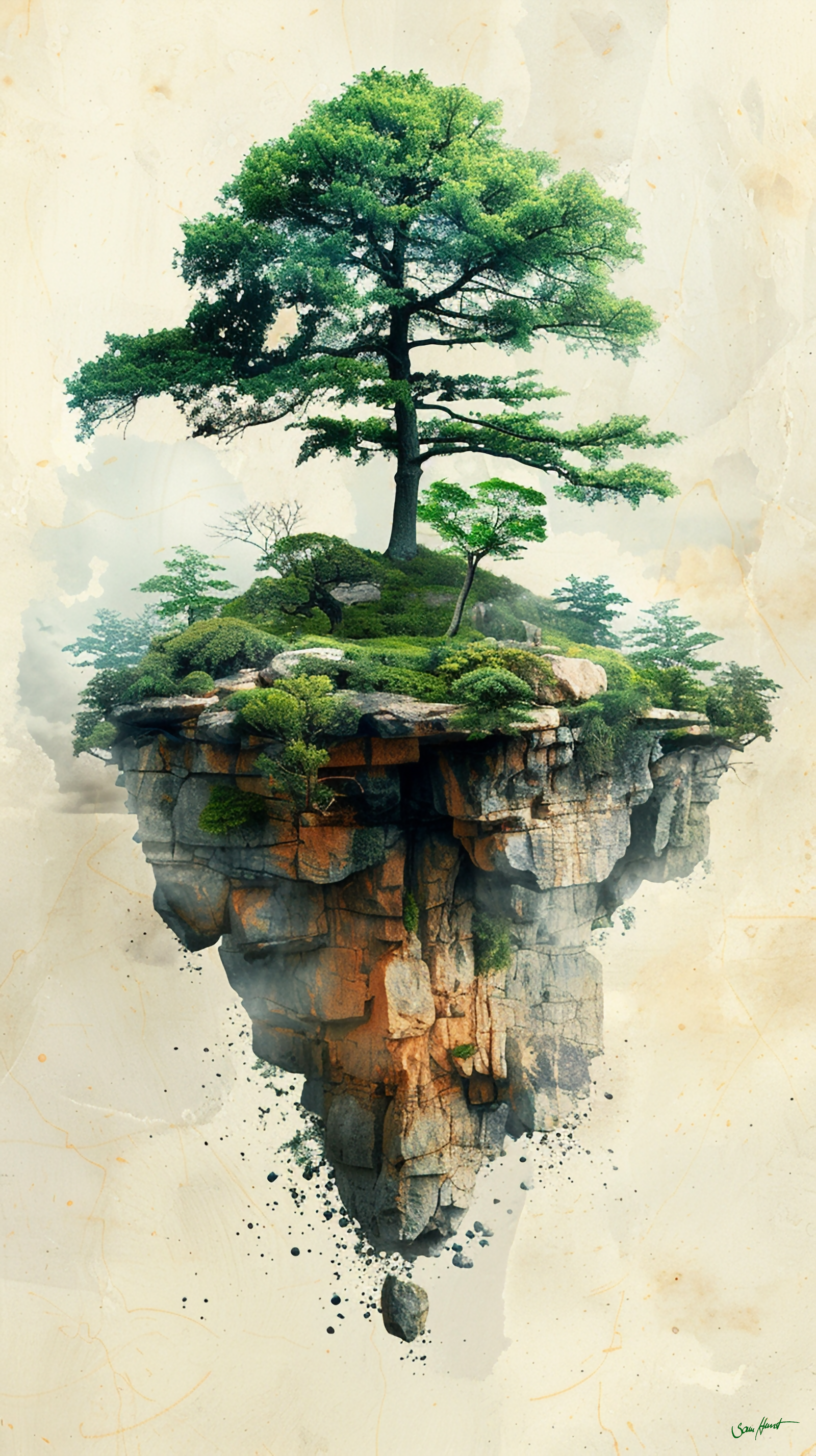 Kiefer auf Fels #171