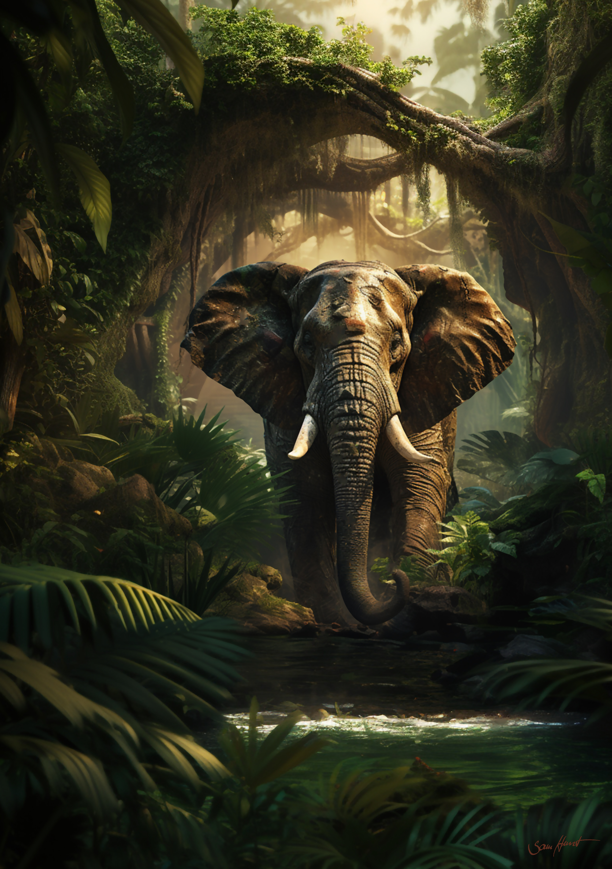 Elefant im Dschungel