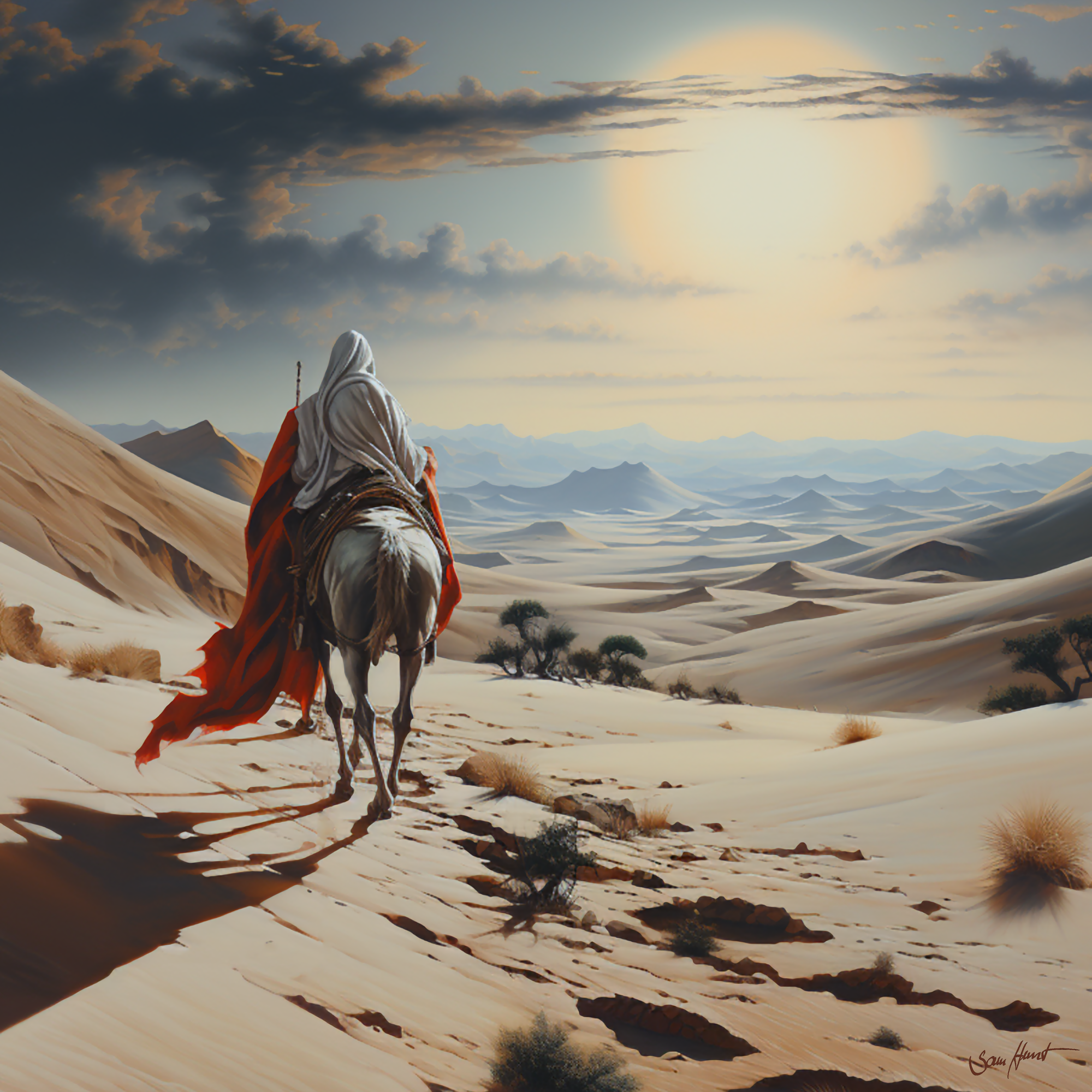 Reiter in der Wüste