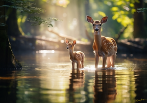Fawn With Mother