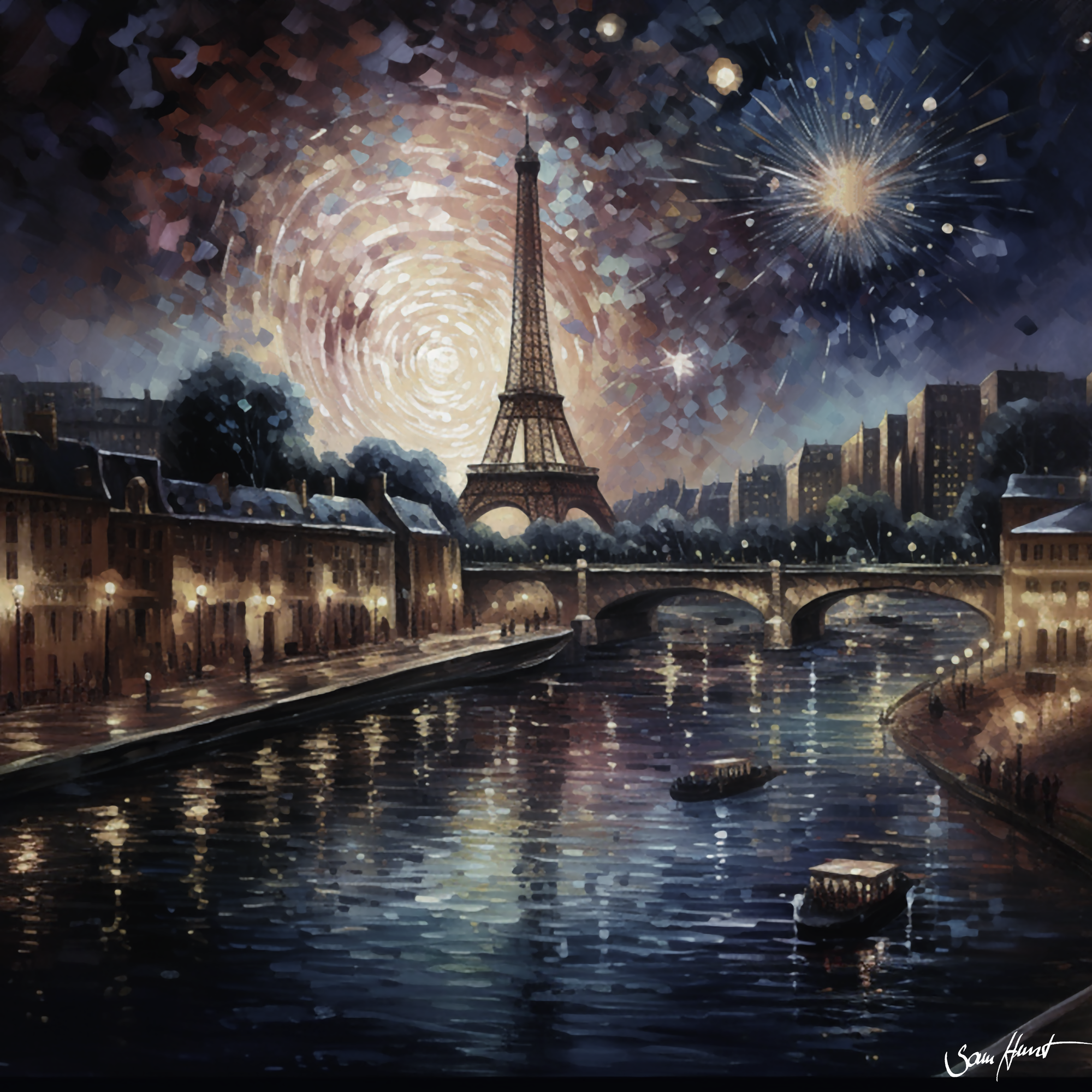 Feuerwerk über Paris