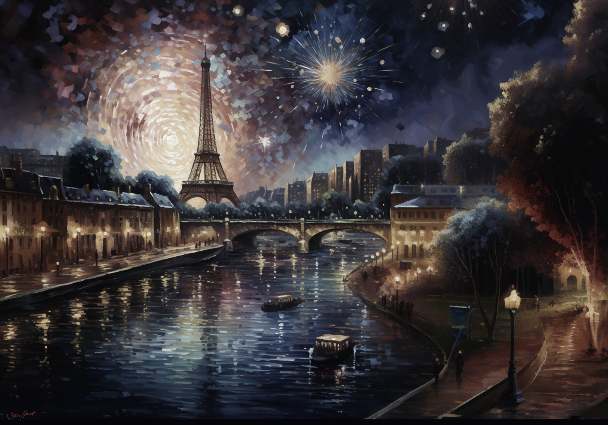 Feuerwerk über Paris