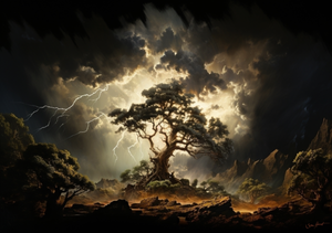 Tree In Thunderstorm